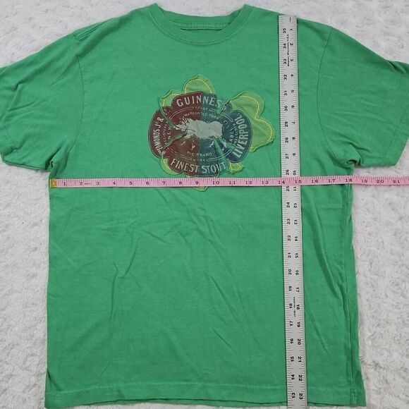 St Patrick's Day Size Medium Guinness Liverpool Green Tee Clover Stamped Patch - Picture 5 of 8
